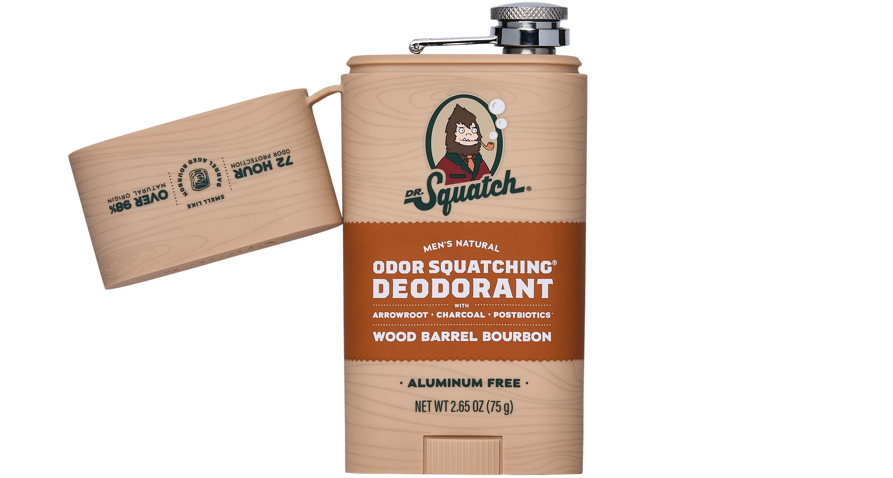 Wood Barrel Bourbon Deo Flask Z4