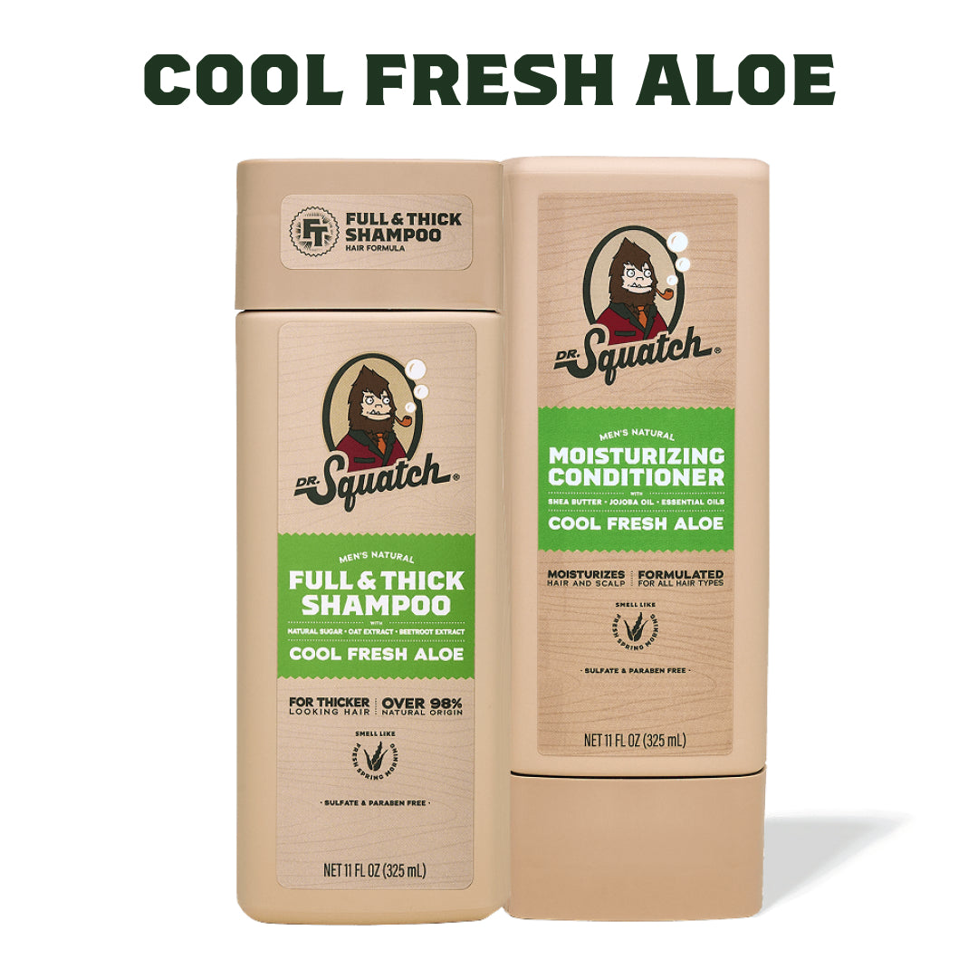 Hair Care Kit + Free Scalp Scrubber | Full & Thick Shampoo | Moisturizing Conditioner | Natural Products for Men S4