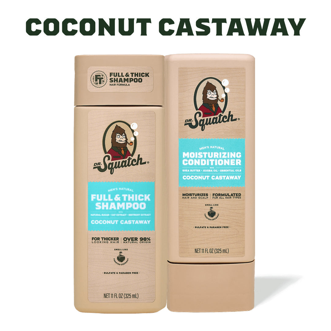 Hair Care Kit + Free Scalp Scrubber | Full & Thick Shampoo | Moisturizing Conditioner | Natural Products for Men S4