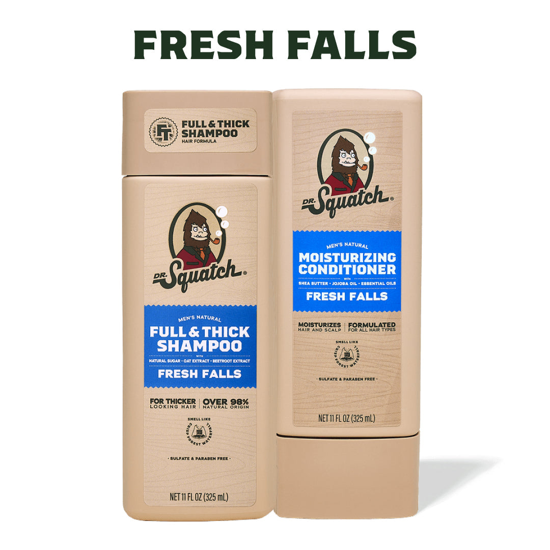 Hair Care Kit + Free Scalp Scrubber | Full & Thick Shampoo | Moisturizing Conditioner | Natural Products for Men S4