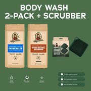 Body Wash 2-Pack + Scrubber W1