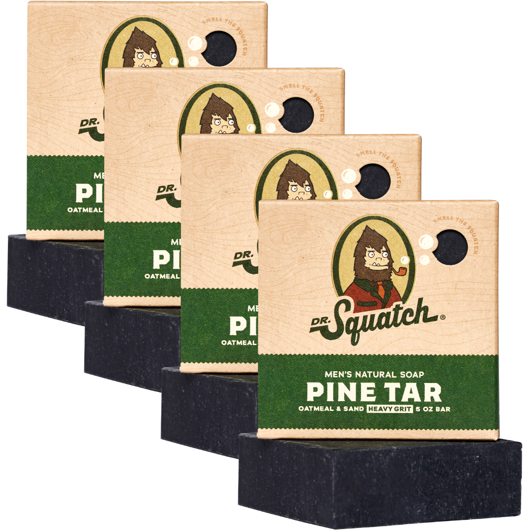 4-Pack Pine Tar Natural Bar Soap O1
